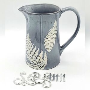 Pitcher Botanical Grey Fern Design Primitives By Kathy NEW #939